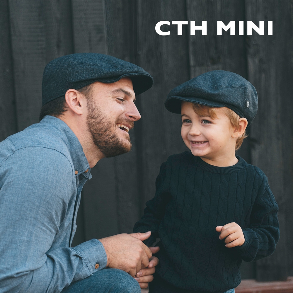 WIZWID:위즈위드 - [CTH MINI:씨티에이치 미니][Cth Mini] 칼 주니어/시니어 헤링본 블루 헌팅캡 WIZWID