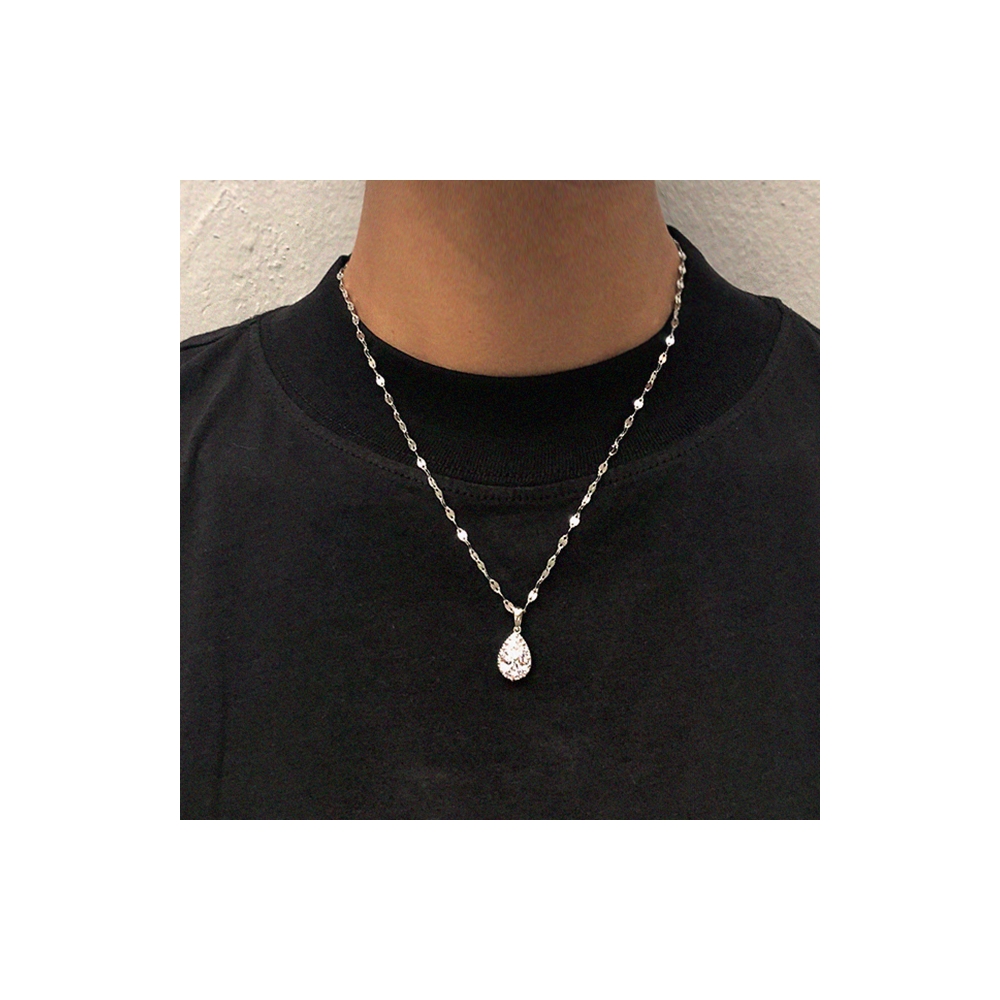WIZWID:위즈위드 - [August Harmony:어거스트하모니][10%할인+10%쿠폰]Jane Tear Drop Necklace (Silver) WIZWID