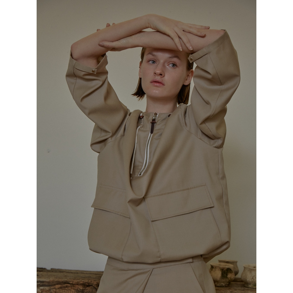 WIZWID:위즈위드 - [MODERATE:모더레이트]Half Zip Hooded WIZWID