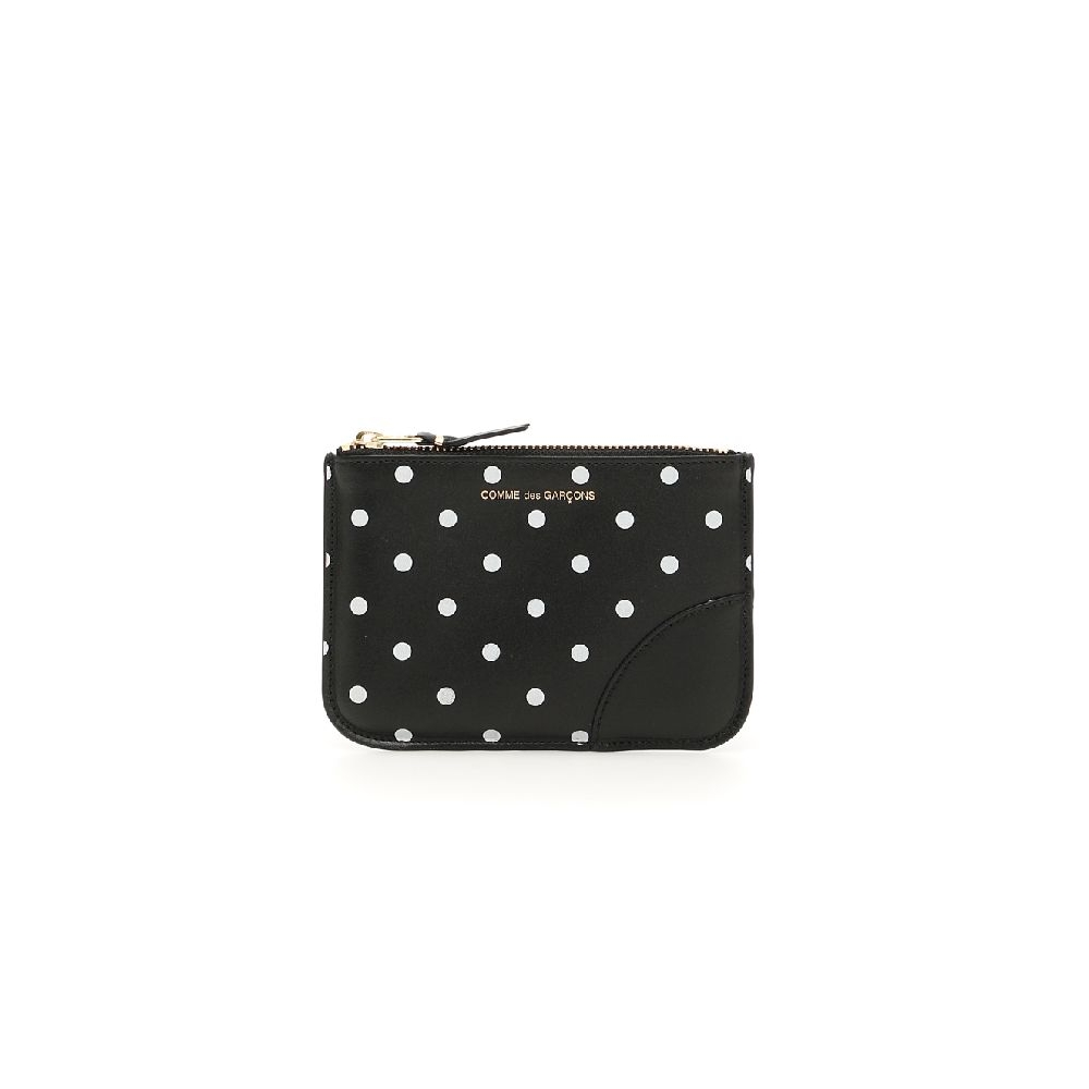 WIZWID:위즈위드 - [Comme des Garcons:꼼 데 가르송]19SS 꼼데가르송월렛 로고 폴카 도트 파우치백 블랙 S WIZWID
