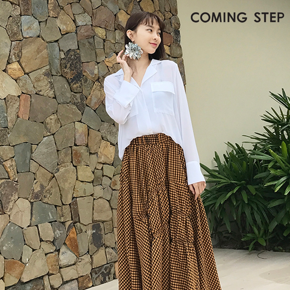 WIZWID:위즈위드 - [COMING-STEP:커밍스텝][커밍스텝 X SUMI] 쉬폰 포켓 셔츠 INJ6WBL410_WH WIZWID
