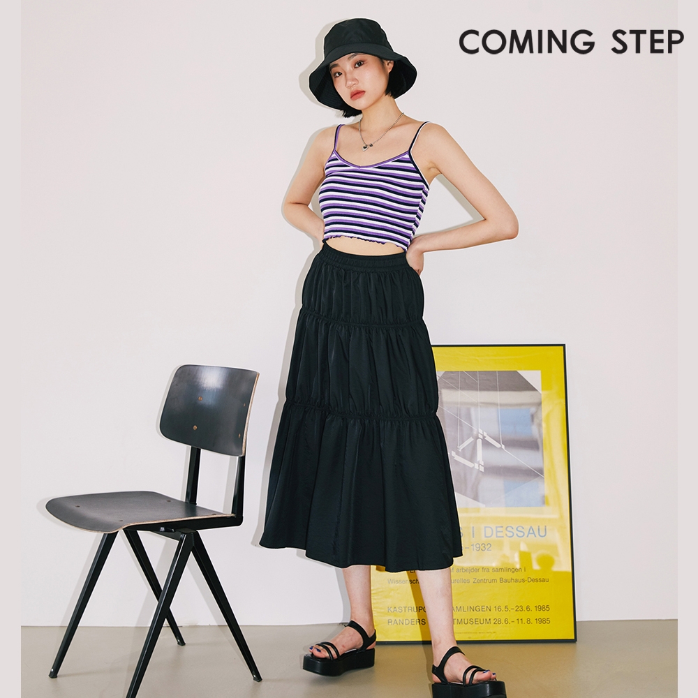 WIZWID:위즈위드 - [COMING-STEP:커밍스텝]커밍스텝 밴드 셔링 스커트 INJ7MSK020 WIZWID
