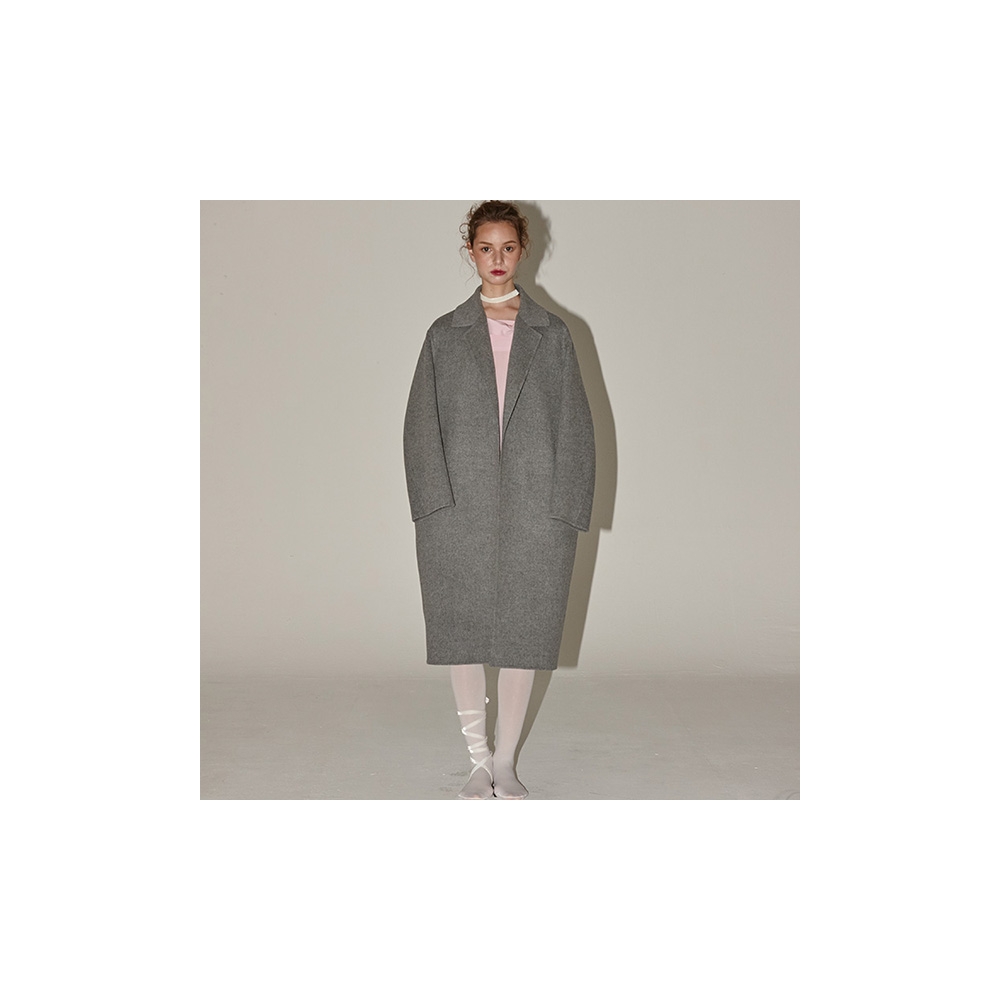 WIZWID:위즈위드 - [MUSEE:뮤제] Manet Wool Cashmere Blended Coat - Gray WIZWID