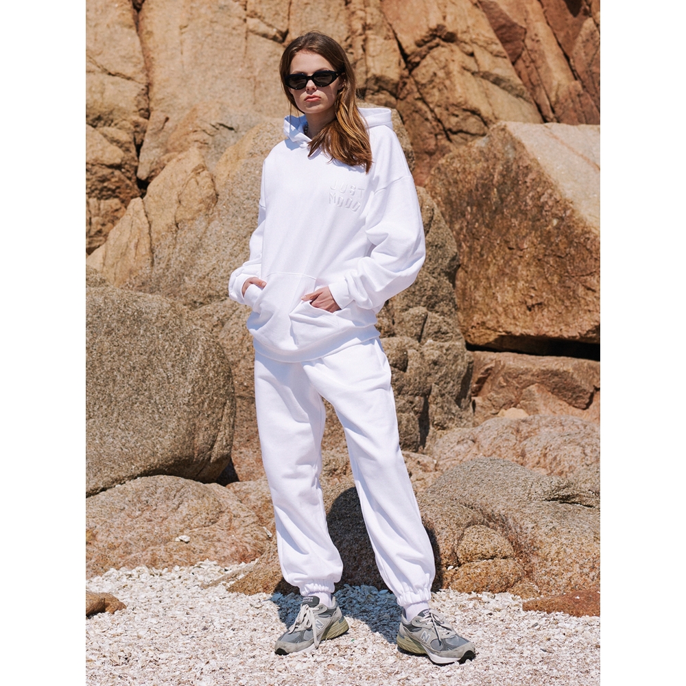 WIZWID:위즈위드 - [JUSTMOOD:저스트무드]ESSENTIAL SWEAT PANTS - WHITE WIZWID