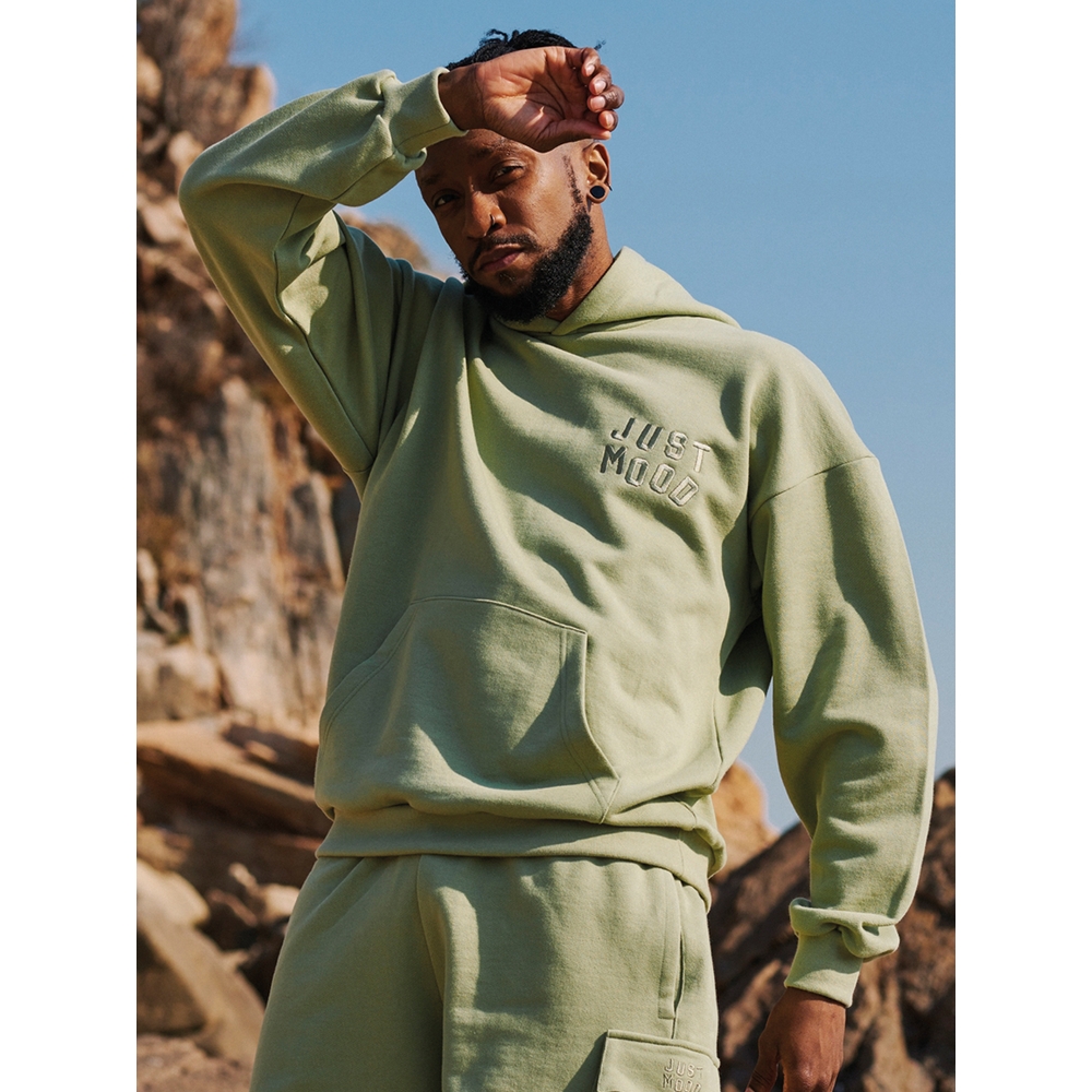 WIZWID:위즈위드 - [JUSTMOOD:저스트무드]ESSENTIAL OVER HOODIE - KHAKI WIZWID
