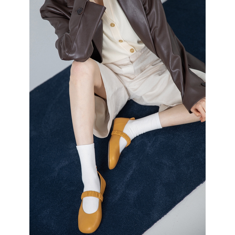 WIZWID:위즈위드 - [TWINKLEJENNY:트윙클제니]Soft Wrinkle Flat (Pumpkin) WIZWID