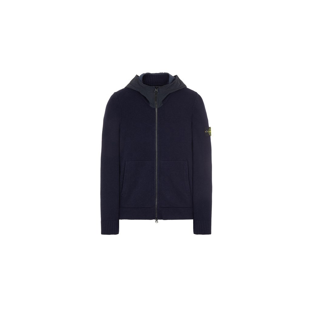 WIZWID:위즈위드 - [Stone Island:스톤 아일랜드]21FW 스톤아일랜드 와펜 니트 후드집업 네이비 남성 7 WIZWID